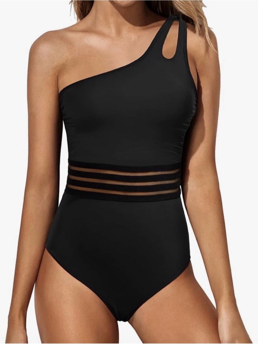 NWT Amazon Holipick Black one piece swimsuit Women's Size M